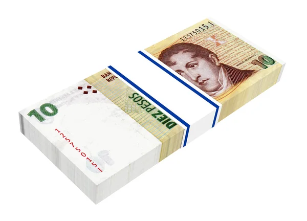 Pesos argentins isolés sur blanc . — Photo
