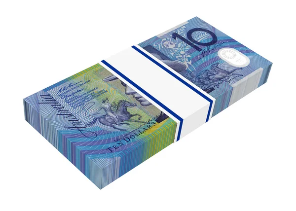 Dolar australijski na białym tle. — Zdjęcie stockowe