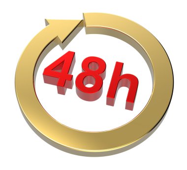 48 saat teslimat işareti.