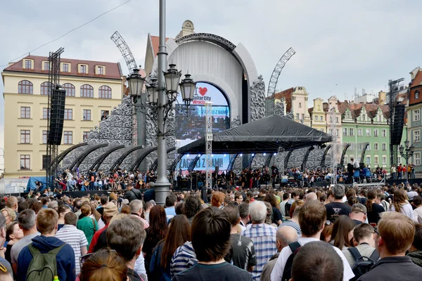 Guitar Guinness World Record event in Poland May 1, 2014 — Stock Photo, Image