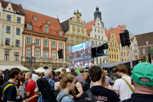 Мероприятие Guitar Guess World Record в Польше 1 мая 2014 года — стоковое фото