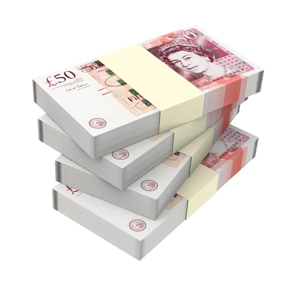 Dinero inglés aislado sobre fondo blanco . —  Fotos de Stock