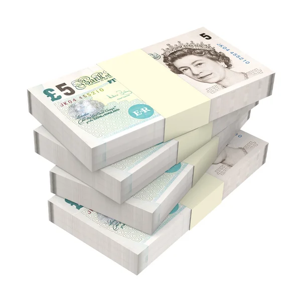 İngiliz parası beyaz zemin üzerine izole. — Stok fotoğraf