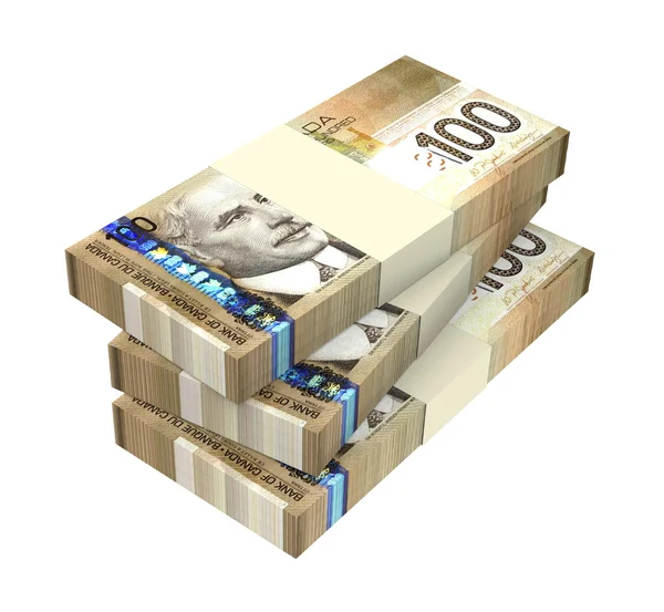 Beyaz arka plan üzerinde izole Kanadalı dolar para.