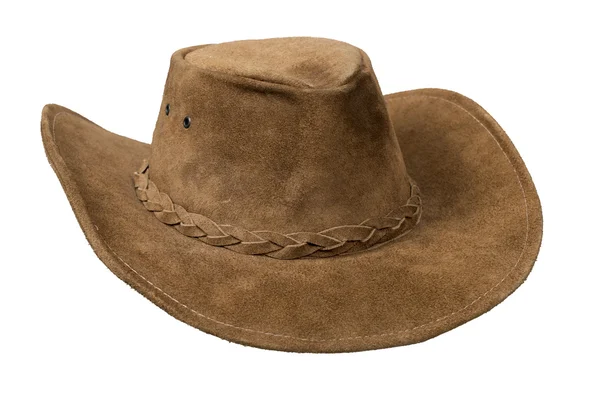 Chapeau en cuir de cow-boy brun — Photo