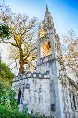 Quinta da regaleira chapel kulesi. Sintra. Portekiz