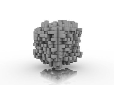 Mavi 3d blokları