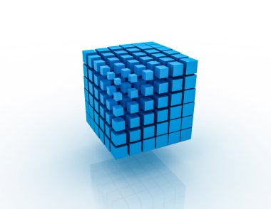 Mavi 3d blokları