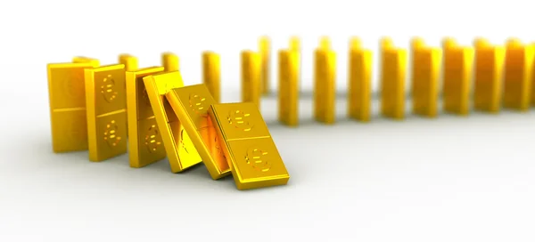Χρυσό ντόμινο ευρώ Εικόνα Αρχείου