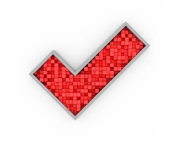 Check marks from cubes — Stock Photo, Image