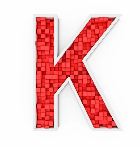 Czerwone litery k — Zdjęcie stockowe