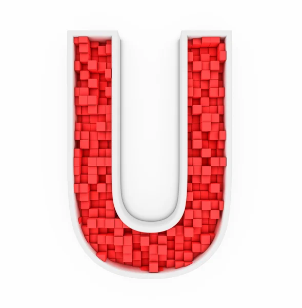 Красная буква U — стоковое фото