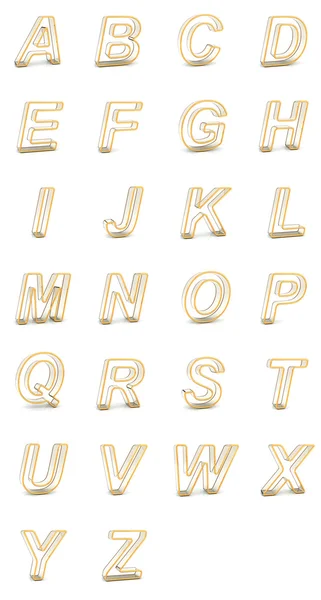 3D rendering of transparent alphabet. — Stock Photo, Image