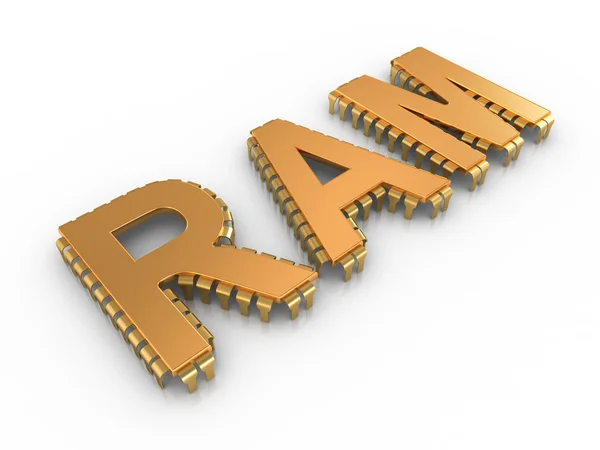 Letras RAM como chips de computador — Fotografia de Stock