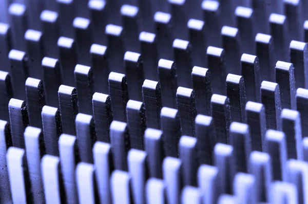 Detalhes da placa-mãe: CPU cooler close up — Fotografia de Stock