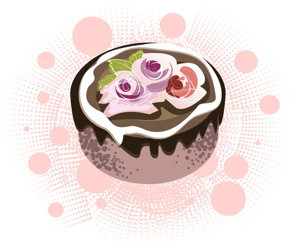 Gâteau au chocolat — Image vectorielle