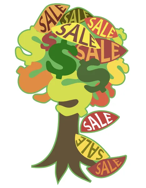 Image, symbolizing autumn sales — Stock Vector