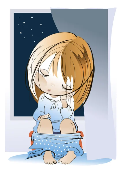 Sleeping child — Stock Vector