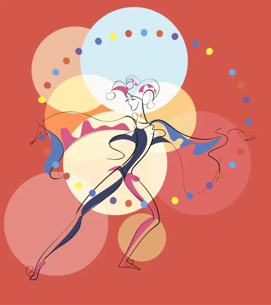 Juggler dans le cirque — Image vectorielle