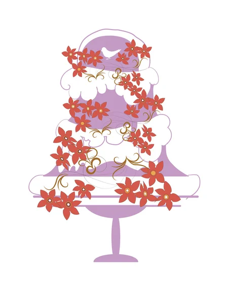 婚礼蛋糕 — 图库矢量图片