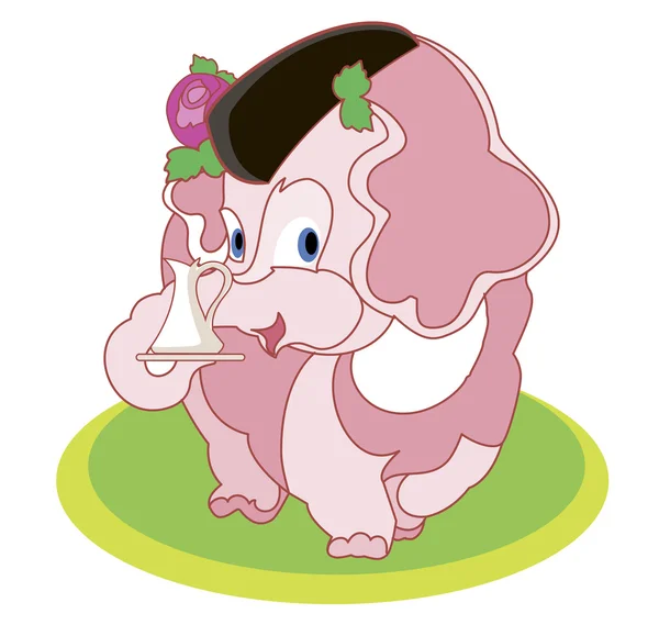 Grande maman - éléphant — Image vectorielle