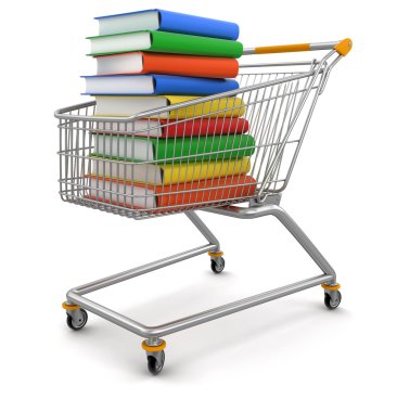 Kitaplar shoping arabası