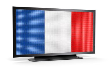 Fransız bayrağı ile TV