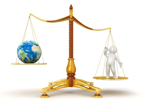 Balance people and Earth — Stock Photo, Image