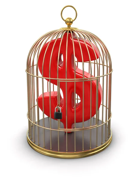Dollar inside a cage — Stock Photo, Image