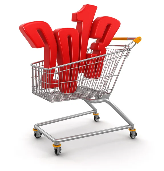 Shopping Carts and 2013 — Stock Photo, Image