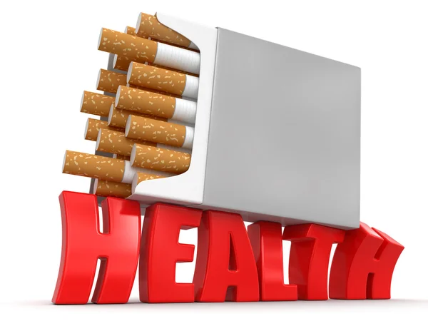 Paquete de cigarrillos y salud —  Fotos de Stock