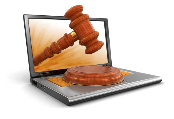 laptop ve tahta tokmak