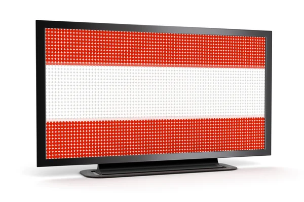 TV with Latvian flag — Stock Photo, Image