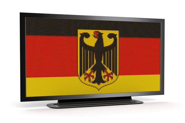 TV avec drapeau allemand — Photo