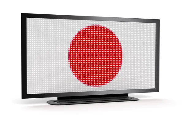 TV with Japanese flag — Stock Photo, Image