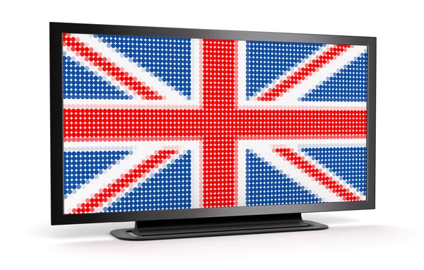 TV with United Kingdom Flag — Stock Photo, Image