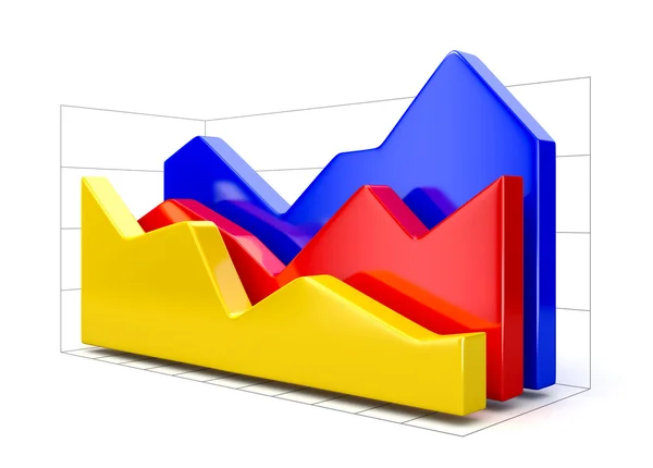 3D-diagram — Stockfoto