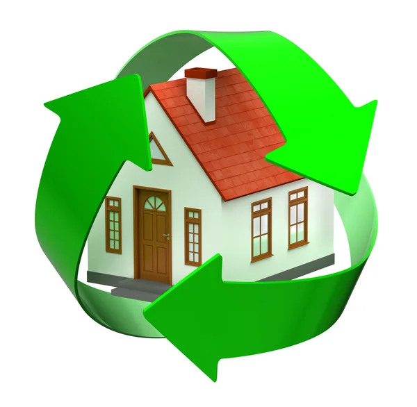 Recycle house — Stock Photo, Image