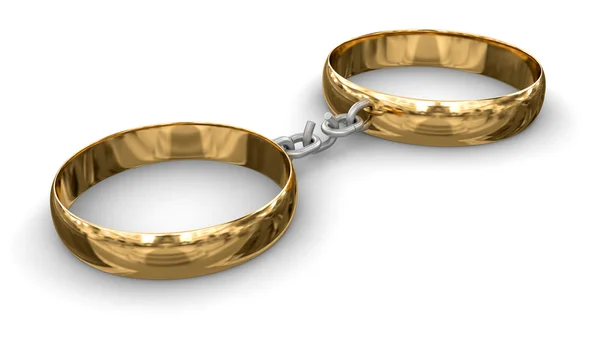 Rings and chain — Stock Photo, Image