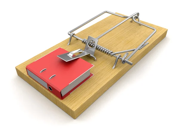 Mousetrap with folder — Stock Photo, Image