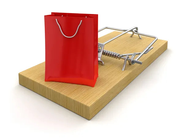 Mousetrap and bag — Stock Photo, Image