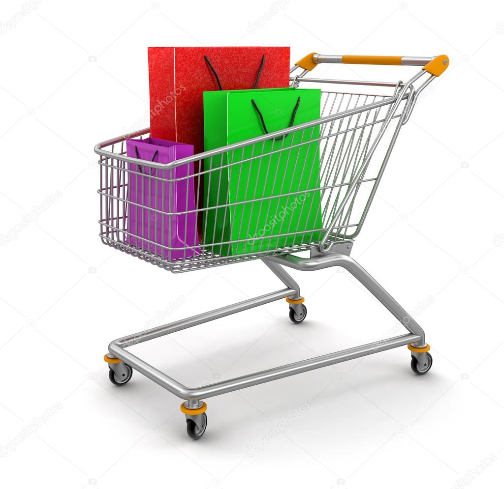Shopping Cart and Bags