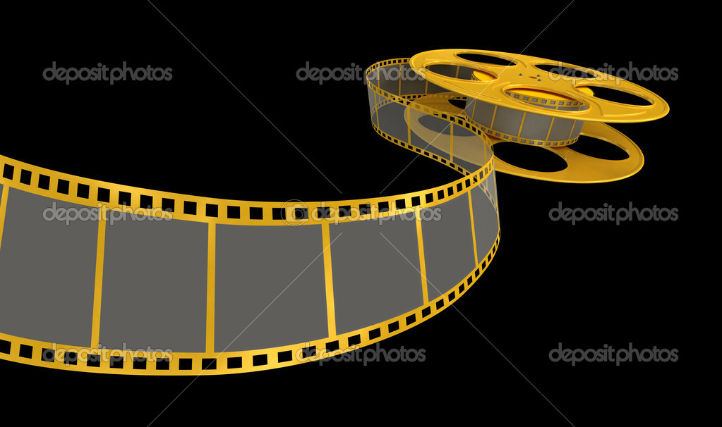 Gold film reel Stock Photo by ©panama555 31778275