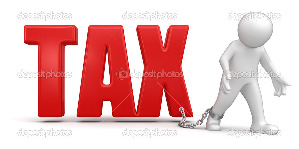 Man chained to tax