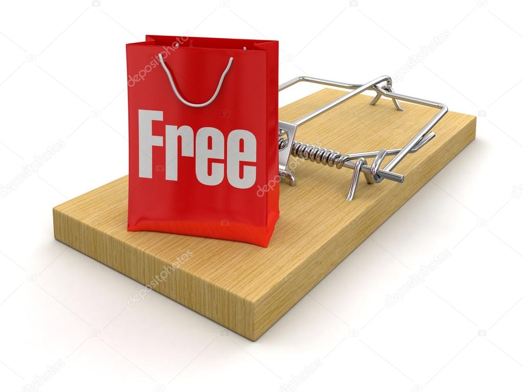Mousetrap and bag with free