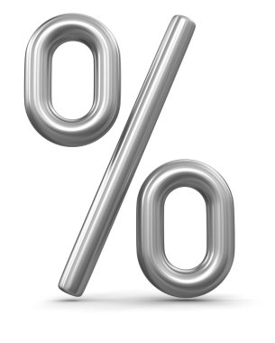 Beyaz arka plan üzerinde yüzde