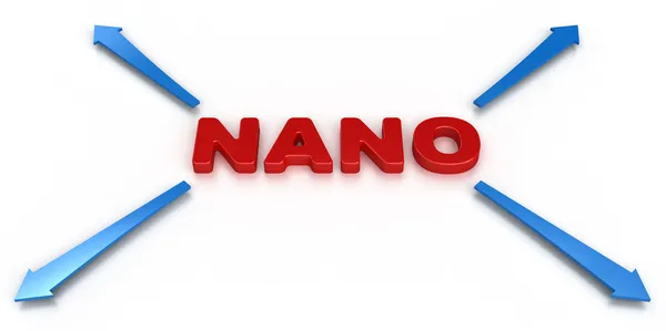 Nano tecnologia segno — Foto Stock