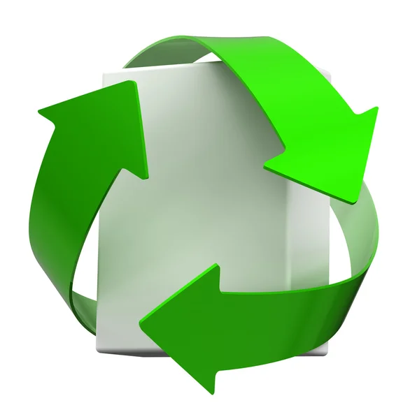 Recycle white box — Stock Photo, Image