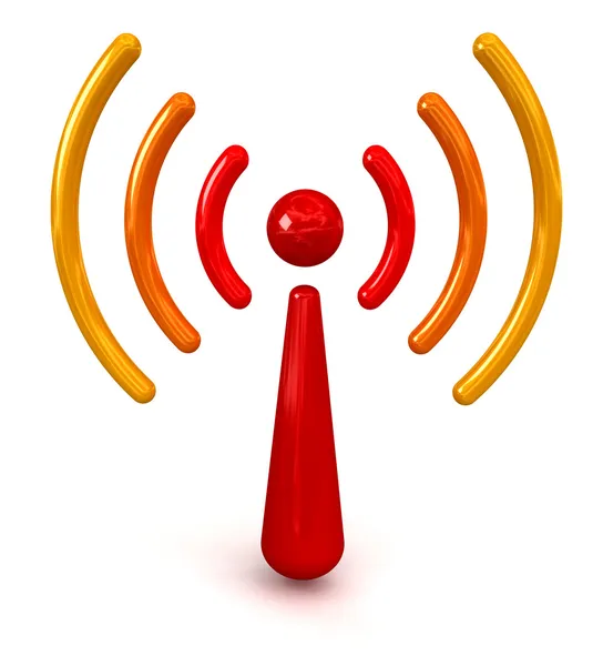 Glossy Wireless Symbol — Stock Photo, Image