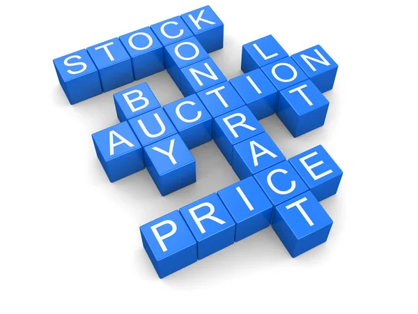 Auction crossword — Stock Photo, Image